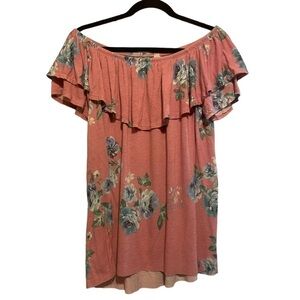 My Story Pink Floral Top Size Large